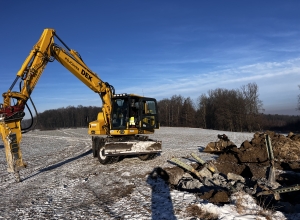 Demolice stožárů V 403 Prosenice - Nošovice